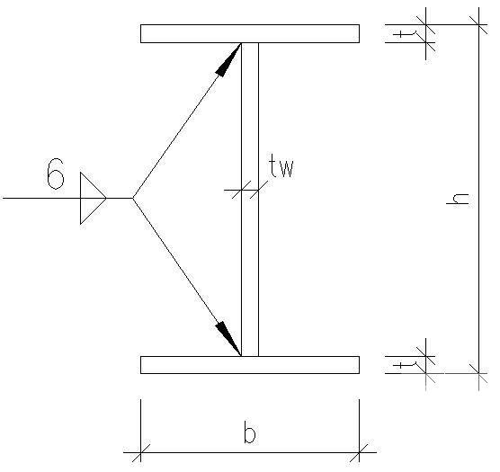 柱顶板连接焊缝示意节点构造详图纸cad - 3