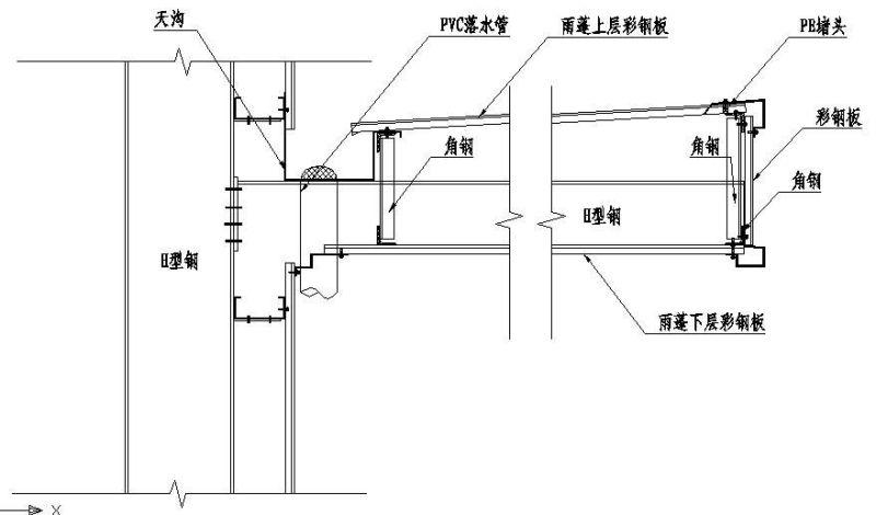 雨蓬收边节点图 - 1