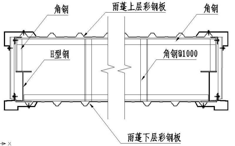 雨蓬收边节点图 - 2