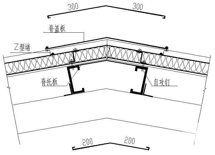 雨蓬屋脊节点图 - 1