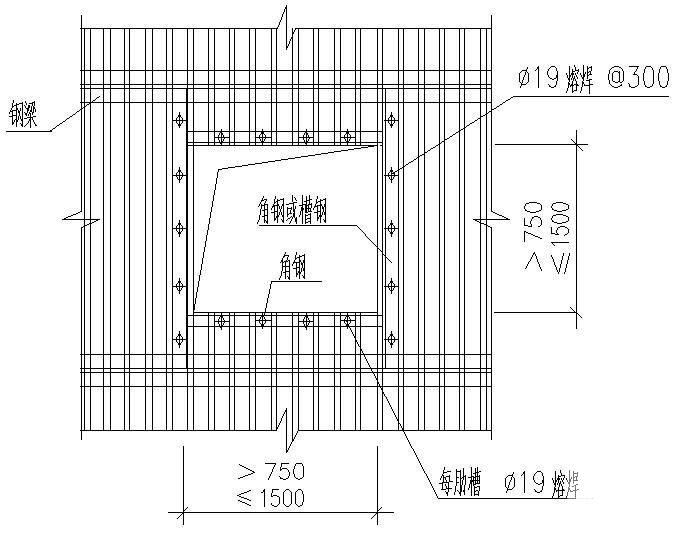 压型钢板开孔加强措施图 - 1