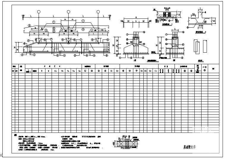 基础梁大样图 - 1