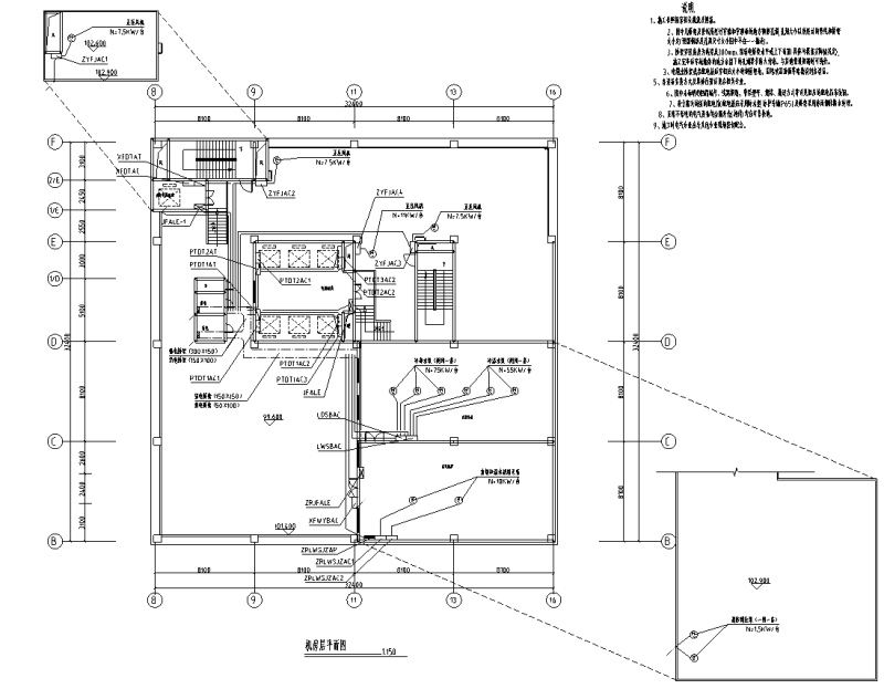 机房层动力平面图