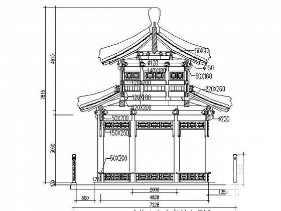 凉亭施工图 - 2