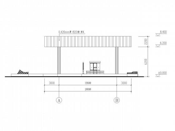 收费站网架施工图 - 1