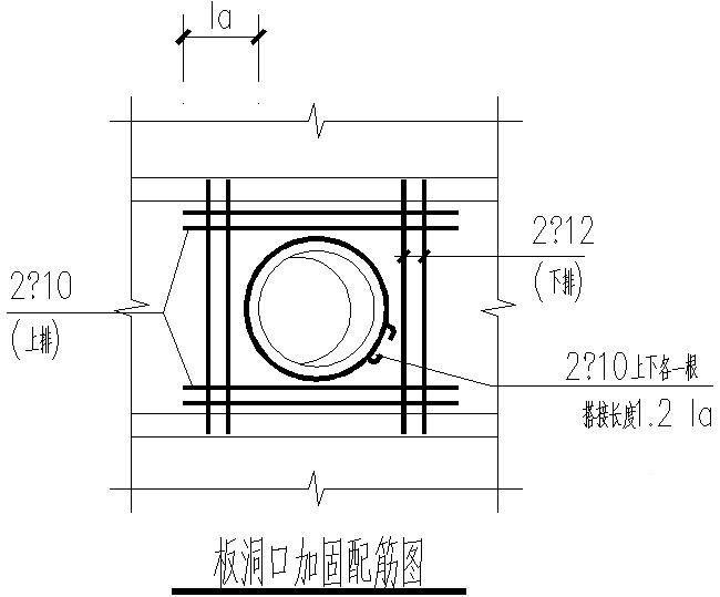 板洞口加固配筋节点图 - 1