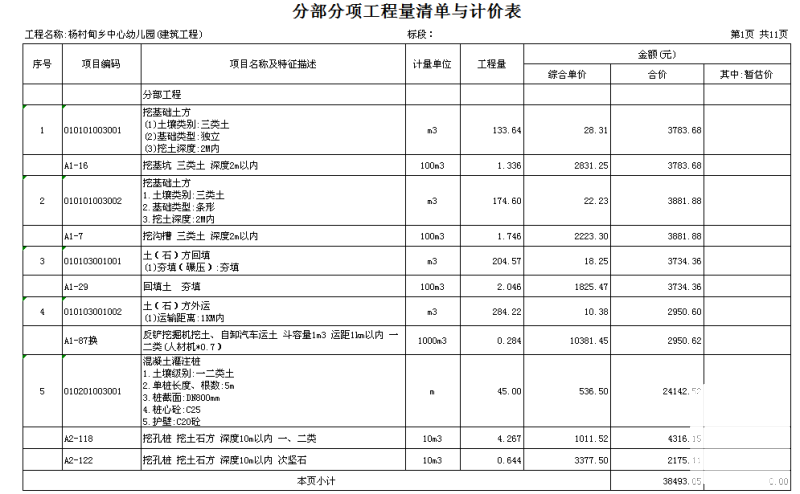 专业工程预算 - 5