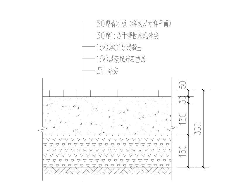 青石板铺装做法