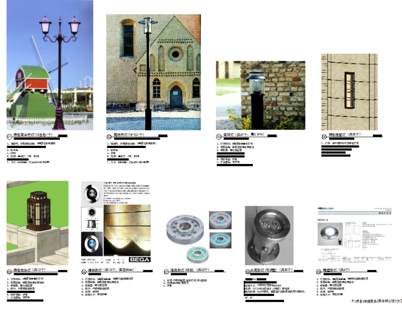 住宅小区灯具选型详图设计 (2)