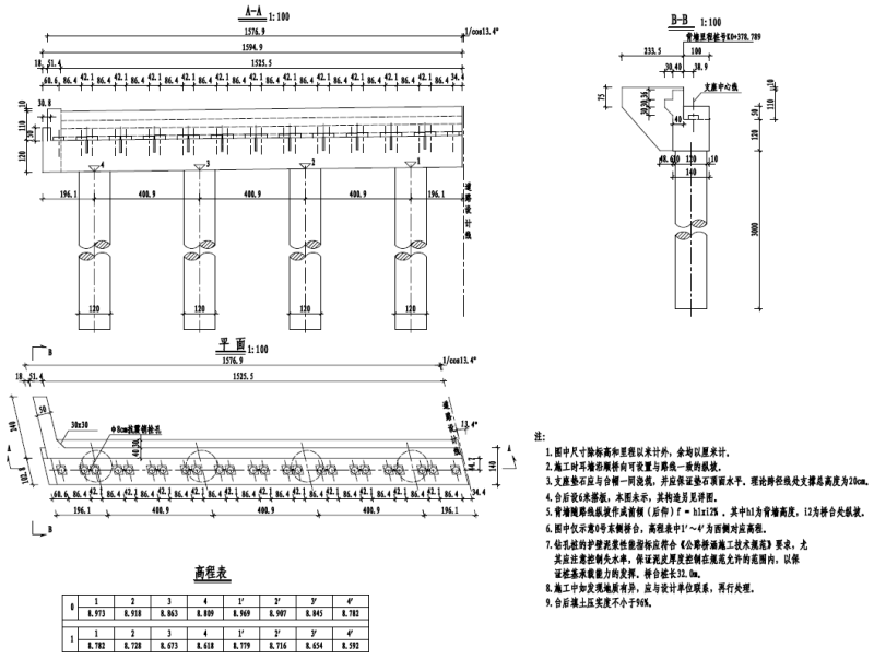 桥台一般构造图