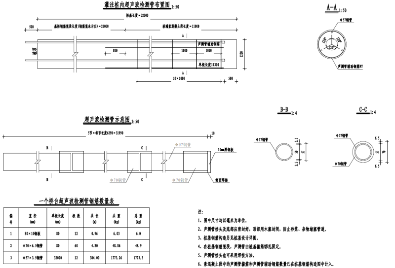 桥台桩基声测管