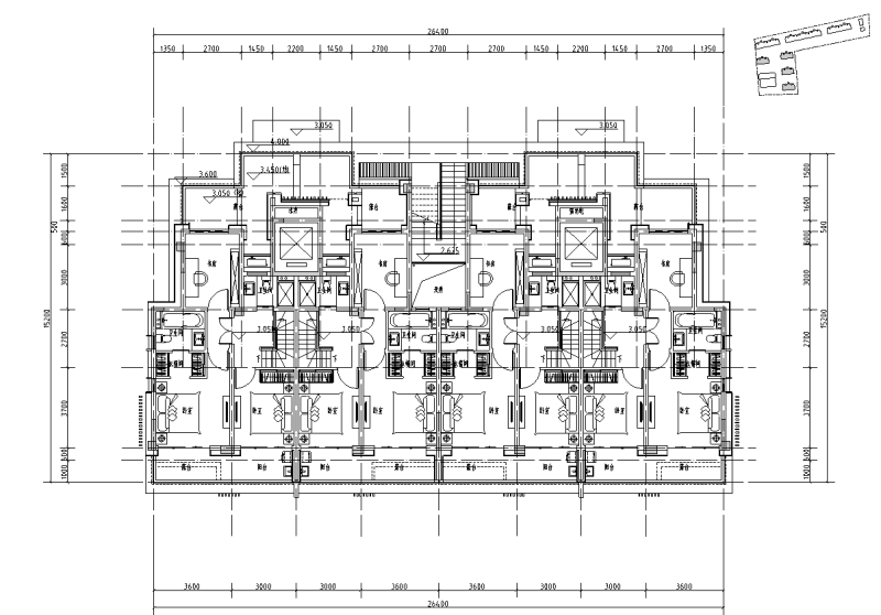 洋房+多层公寓建筑户型图设计 (4)