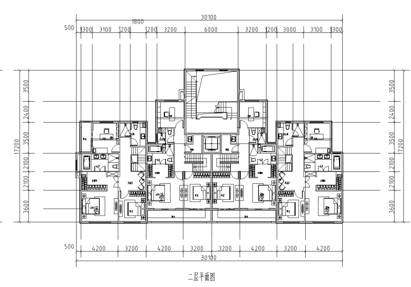 6+1F洋房户型图设计 (3)