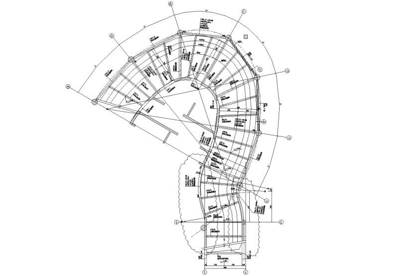 汽车坡道PD-01 地下一层平面图