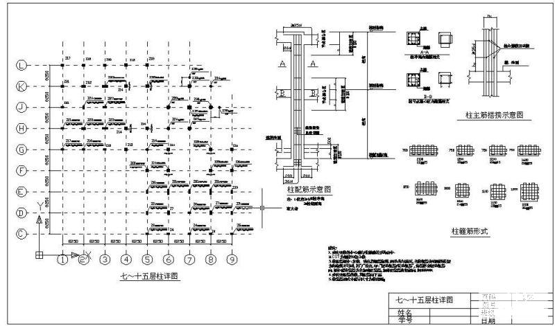 柱配筋节点图 - 1