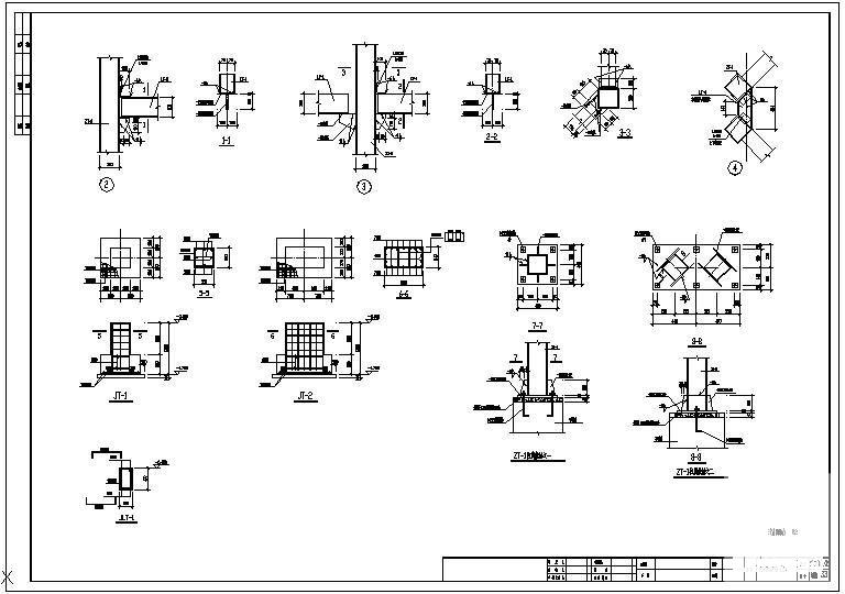 2号楼梯钢结构节点构造设计详图纸cad - 1