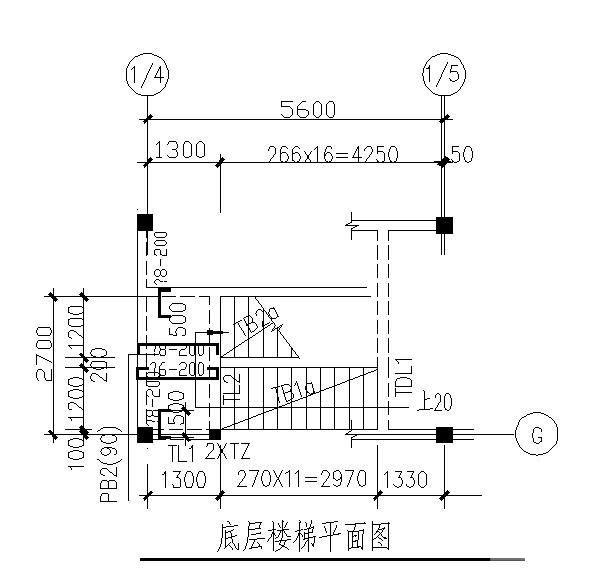 别墅楼梯节点构造详图纸cad平面布置图 - 3