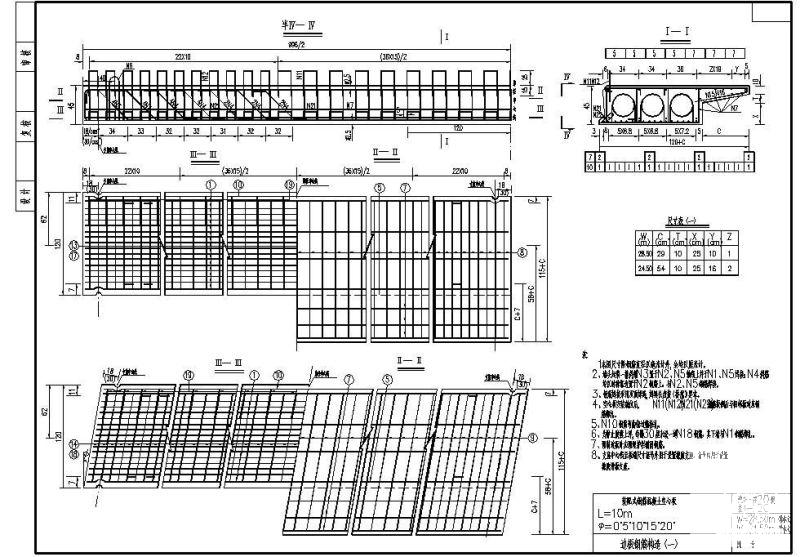 L10m装配式钢筋混凝土空心板边板钢筋节点构造详图纸（一） - 1