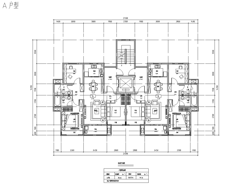 平地别墅小区公寓平面户型图 (2)