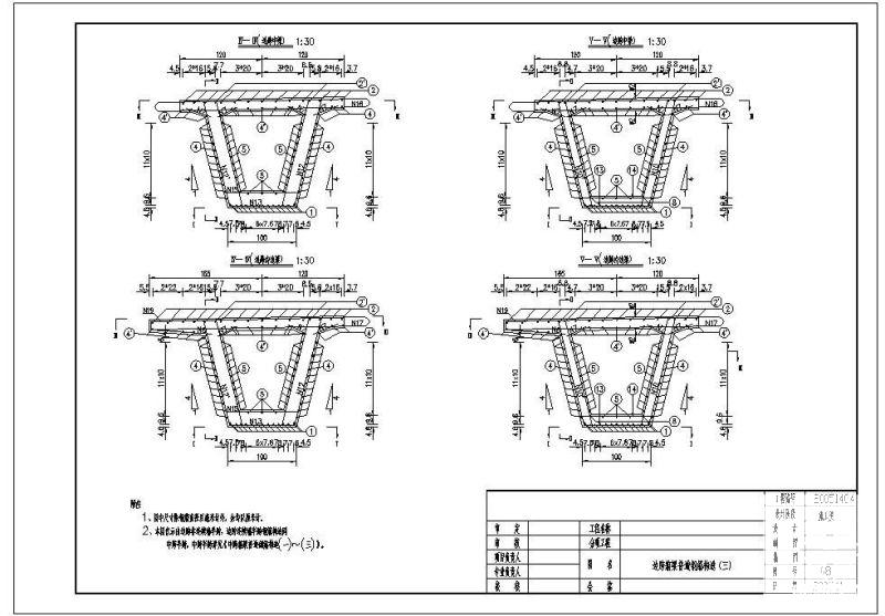 边跨箱梁普通钢筋节点构造设计cad详图 - 1