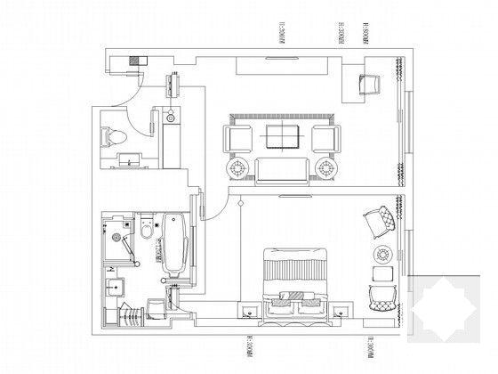 宾馆客房施工图 - 4