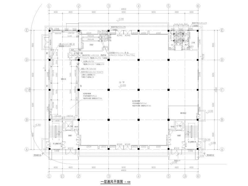 一层通风平面图