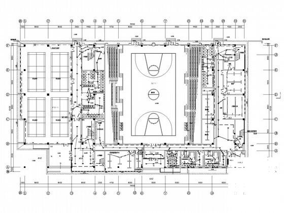 多层大学操场电气设计CAD施工图纸