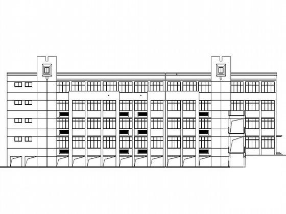 学校教学楼立面图 - 1