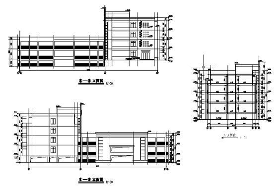 学校教学楼立面图 - 4