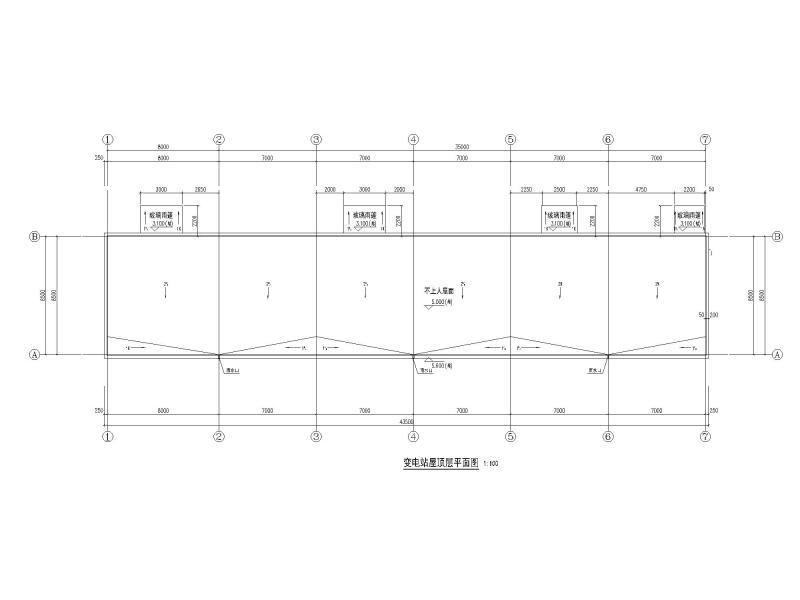 变电站屋顶平面图