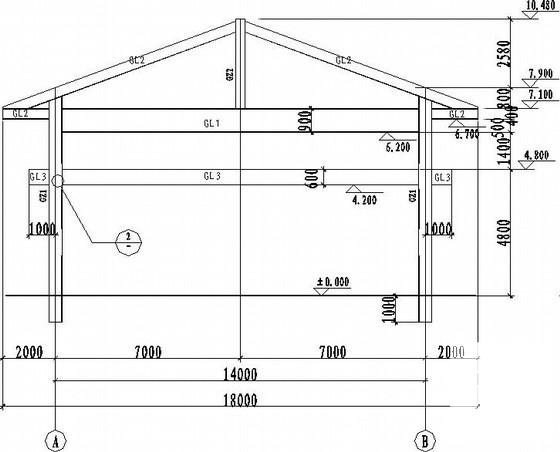 钢雨棚结构施工图 - 1