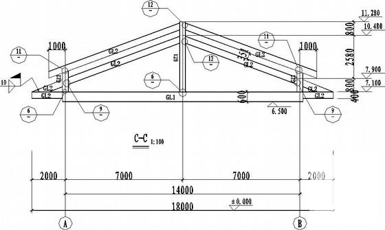 钢雨棚结构施工图 - 3
