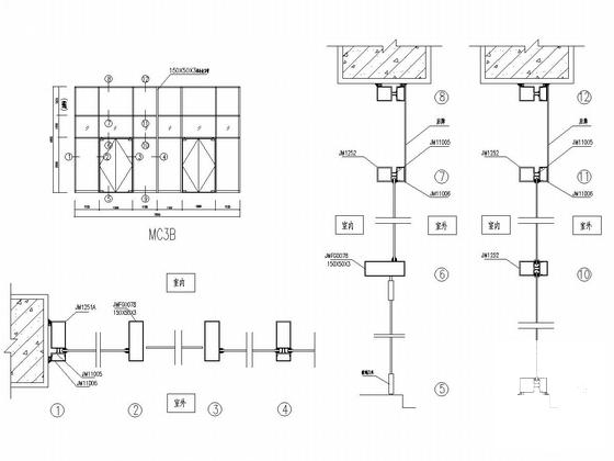 铝合金幕墙施工图 - 6