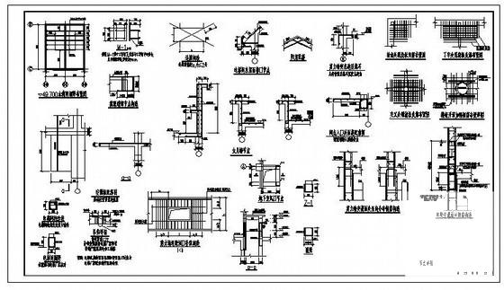 一份剪力墙洞口补强、电梯、水箱节点构造详细设计CAD图纸