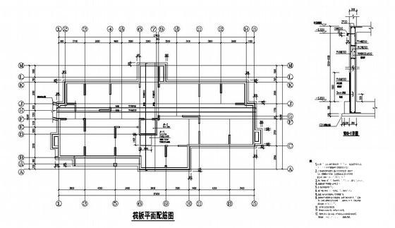 筏板平面配筋图 - 1