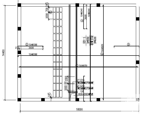 14.4×18000的现浇空心楼盖节点构造详图纸cad - 1