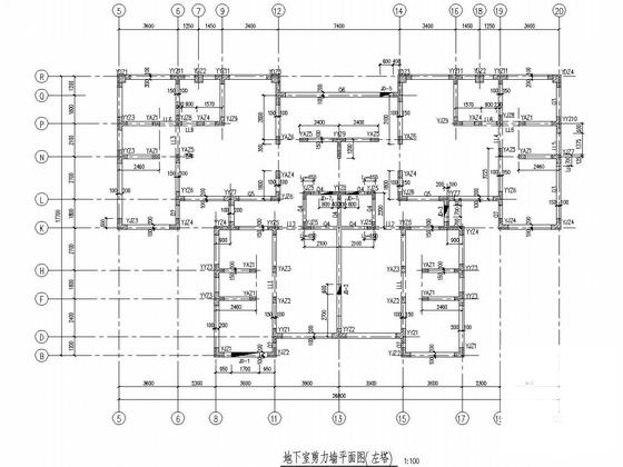 筏板平面配筋图 - 6