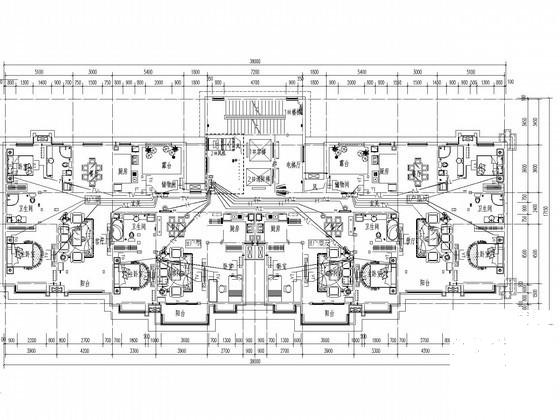 一份32层商业住宅楼强弱电CAD施工图纸（车库）(火灾自动报警)