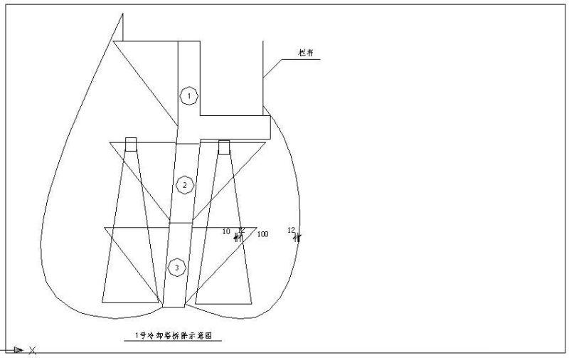 三脚架节点构造详图纸及材料明细表1cad - 2