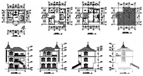 欧式别墅建筑图纸 - 4