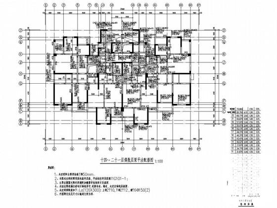 筏板基础配筋图 - 3