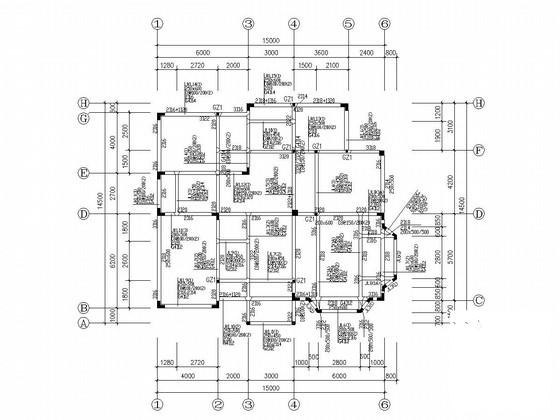 框架结构施工平面图 - 2