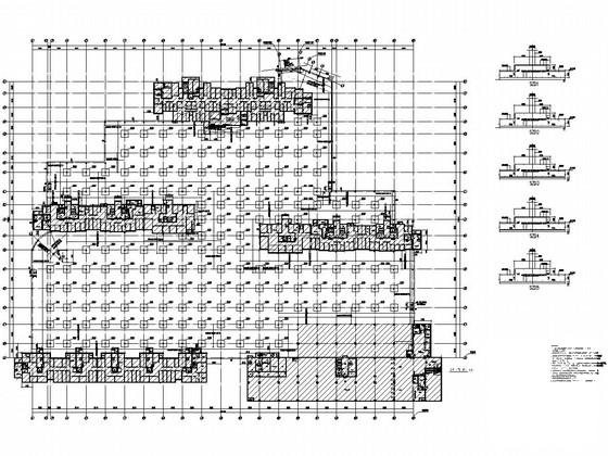 一份框架结构车库结构CAD施工图纸