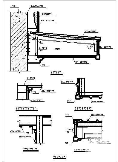 雨篷节点构造详图纸cad（四） - 1