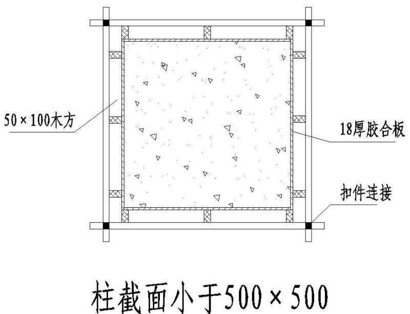 电网梁、板、柱模板示意节点构造详图纸cad - 2