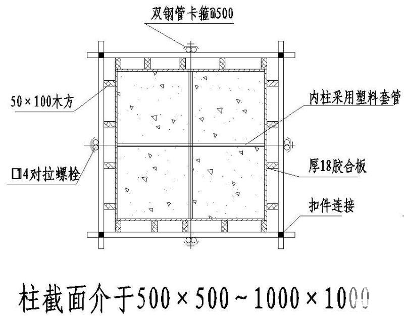 电网梁、板、柱模板示意节点构造详图纸cad - 3