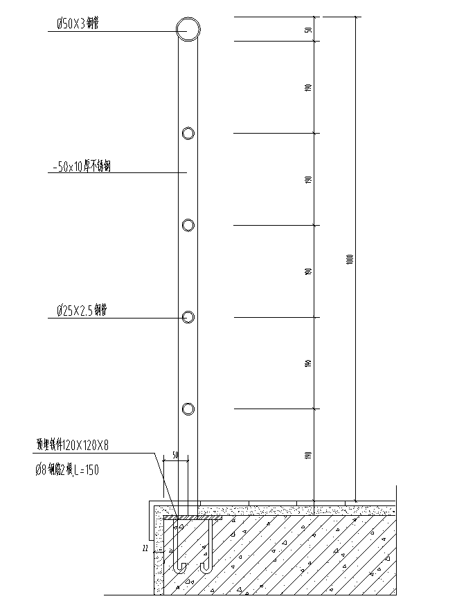 楼梯栏杆详图设计 (4)