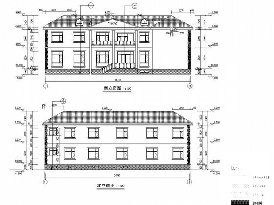 两层别墅建筑施工图 - 1