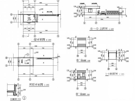 小区大门设计施工图 - 3