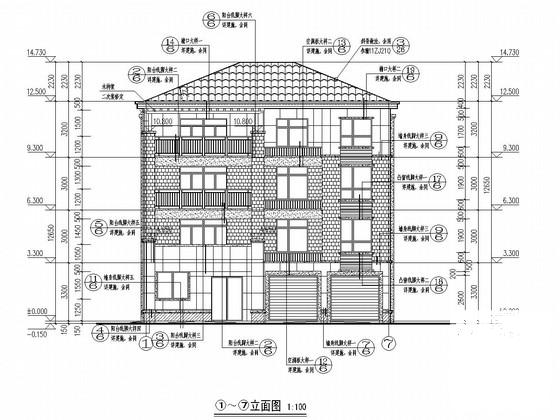 住宅建筑平面施工图 - 1